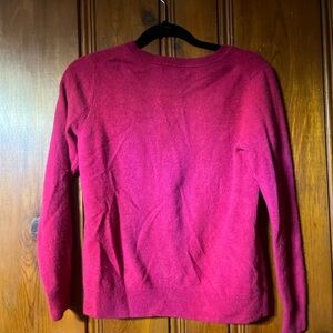 Tahari Fuchsia Crew Neck Sweater